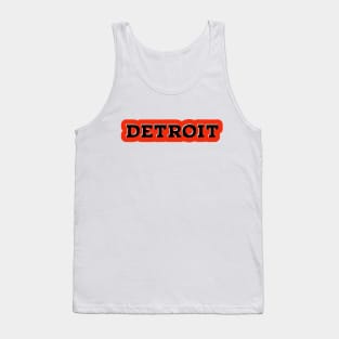 Detroit Red Tank Top